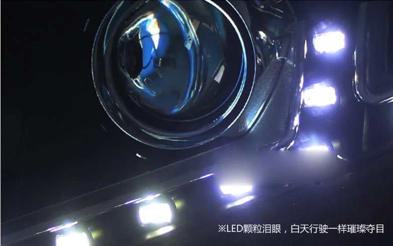 2Pcs Head Lamp For Crosstour Headlights 2011 2012 2013 LED Headlight DRL H7 D2H Hid Option Angel Eye Bi Xenon Projector