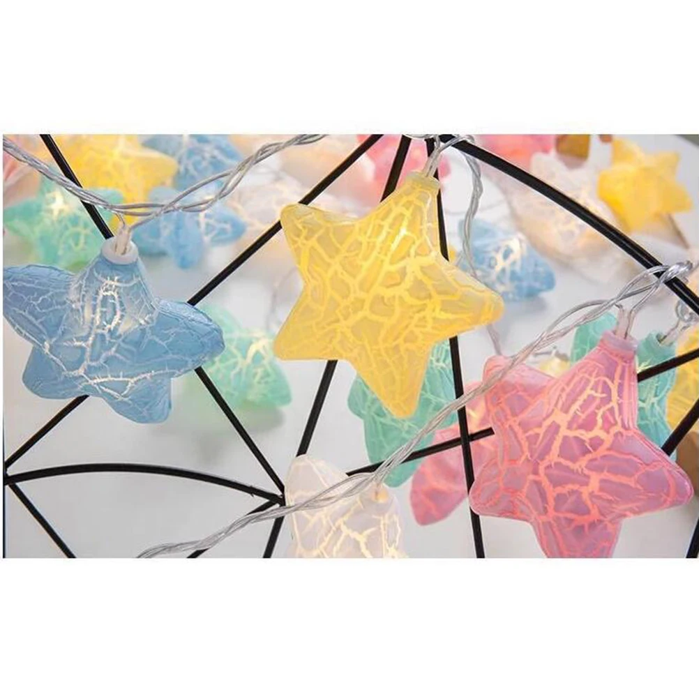 

Cracked Star Light String Fairy Lights Xmas Christmas for Bedroom Garden Party LED