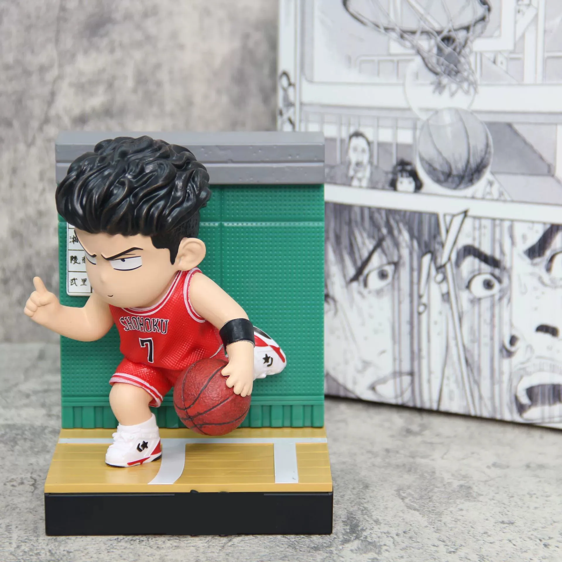 18 ซม.Slam Dunk โรงยิมมือ Q รุ่นหูหนาน Five Tigers Hanamichi Sakuragi Rukawa Kaede การ์ตูนกล่องตาบอดตกแต่งของขวัญ