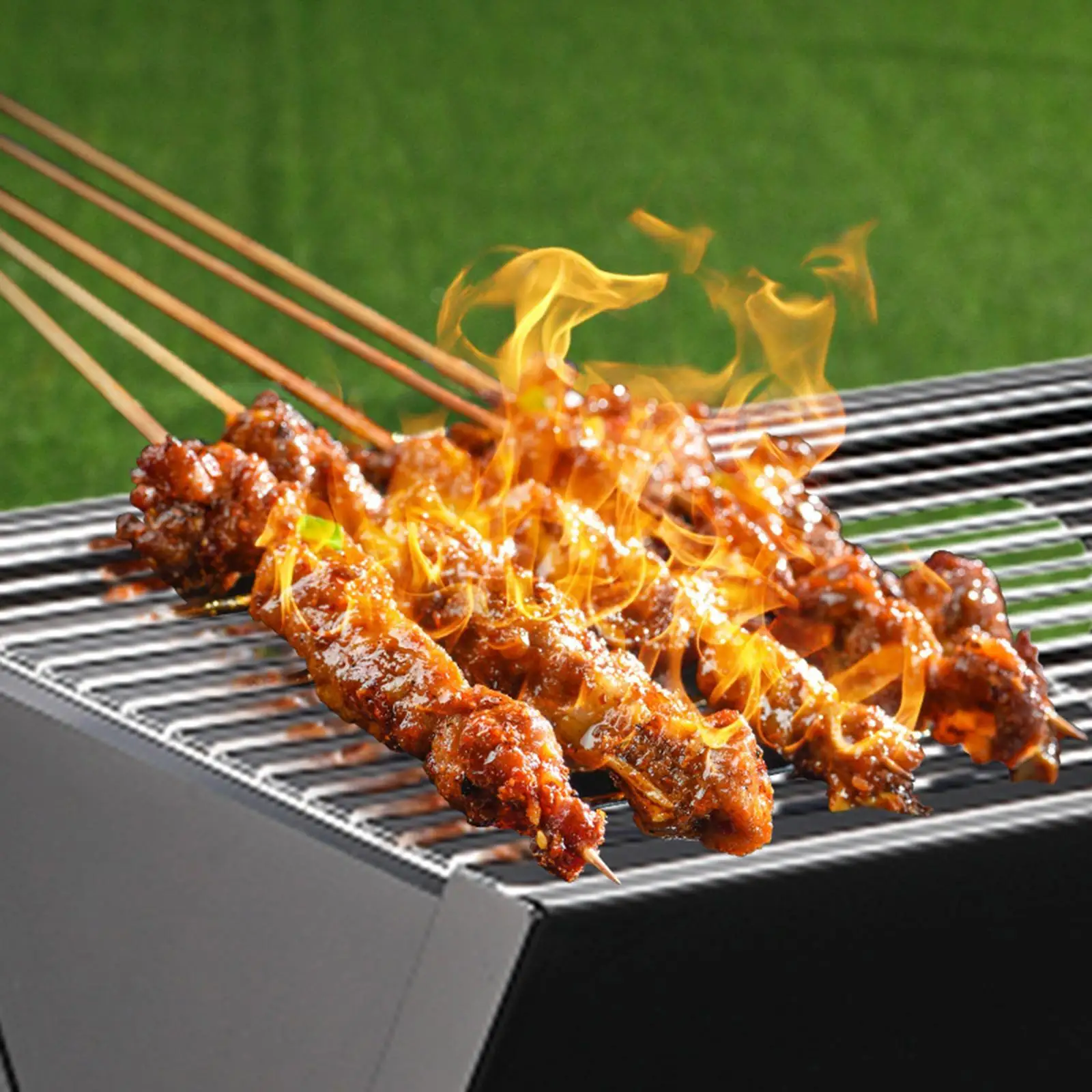 

Folding BBQ Grill Grill Rack Portable Stainless Steel Grill Picnic Barbecue Stand for Picnic Barbecues Camping Fishing Backyard