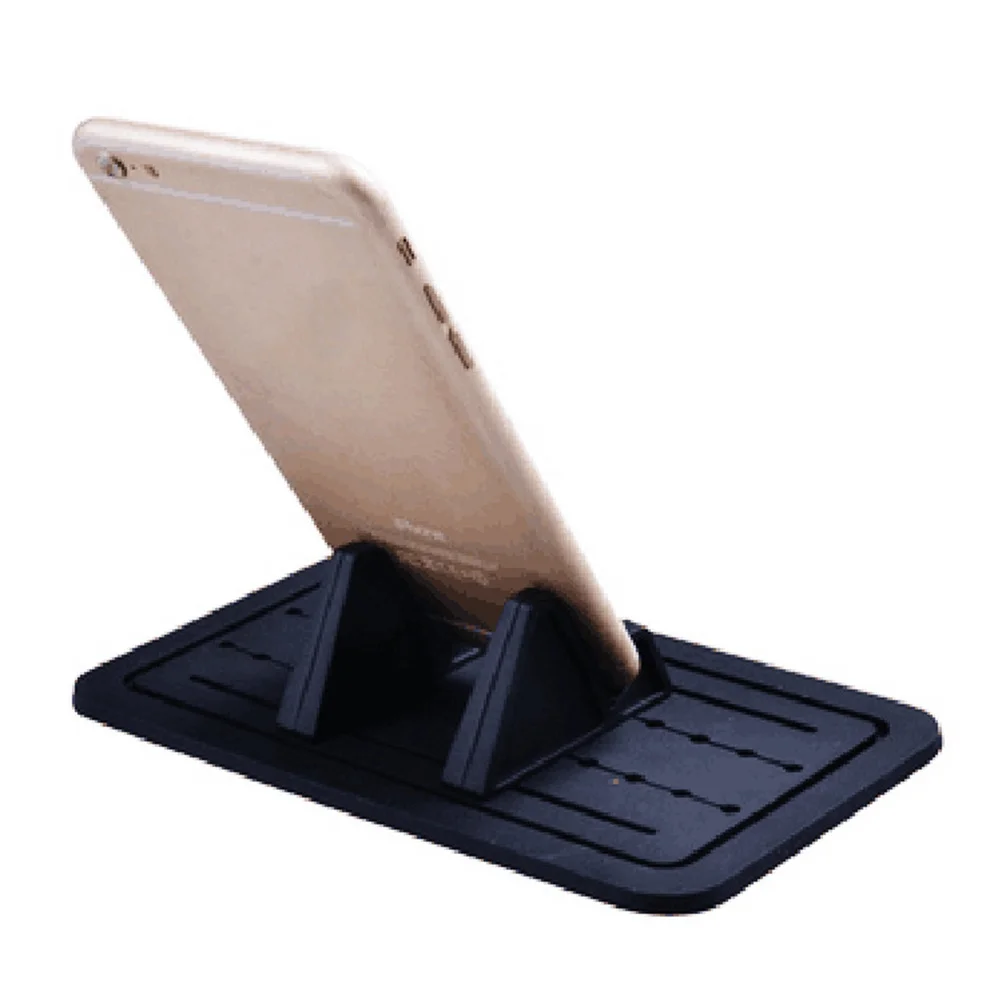 

Universal Black Silicone Car Phone Holder Adjustable Mobile Stand for Dashboard Tablet Desktop Navigation Desktop Phone Stand