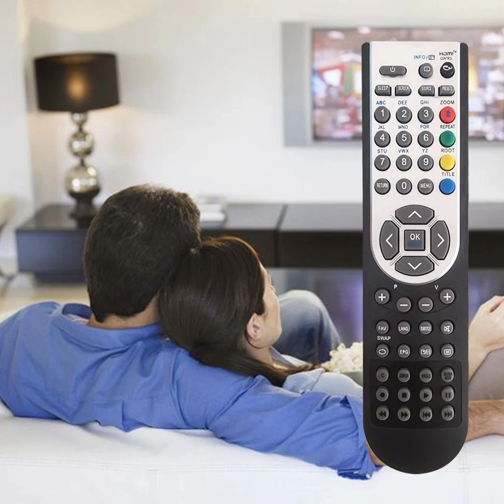 Portable RC1900 Universal Remote Control Replacement FOR Hitachi FOR OKI FOR ALBA FOR LUXOR Smart TV Television Mando Garaje