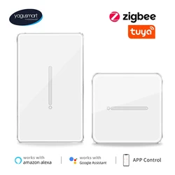 Yagusmart Tuya Zigbee 1 Gang Dimmer Light Switch Tuya/Smart Life APP Remote Control US EU Standard Switch Percentage Control