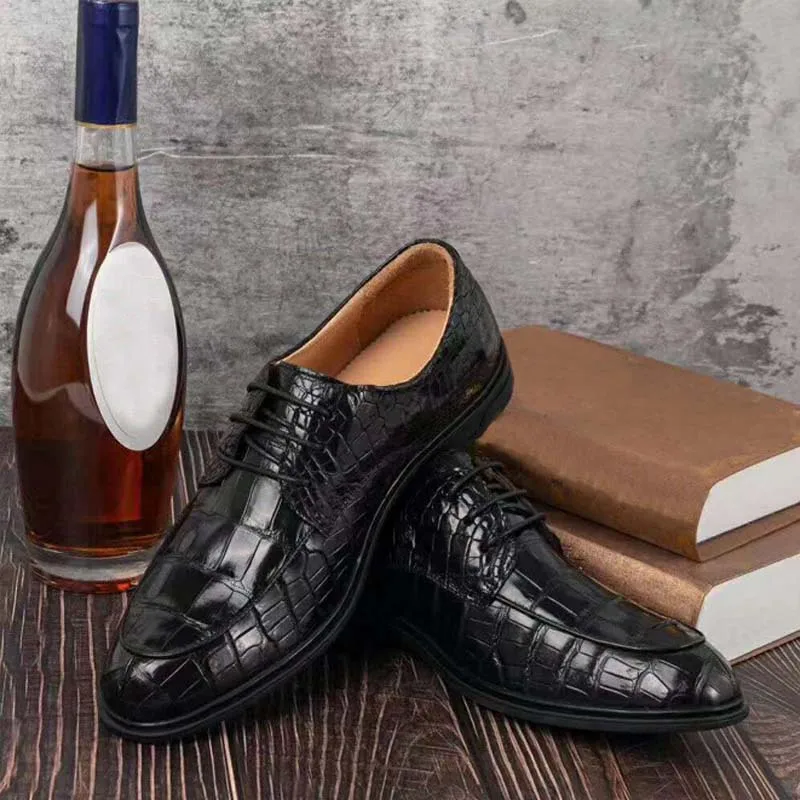 xinepiju men formal shoes crocodile leather business male shoes