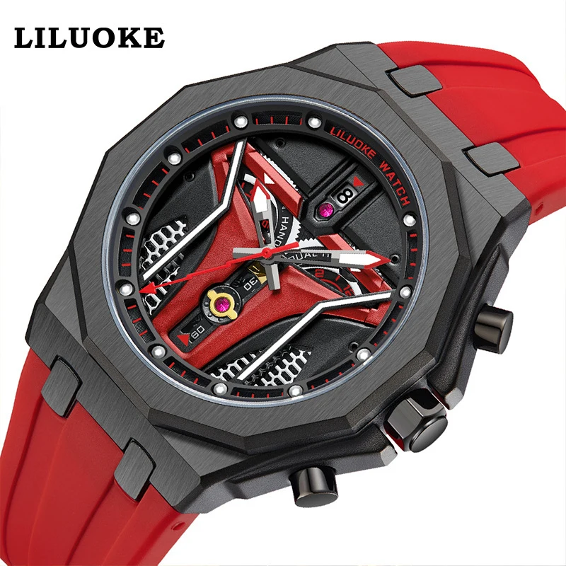 

LILUOKE Luminous Waterproof Men's Watch - High-end Men's Wristwatch, Perfect for Sports, Casual Wear, and Parties