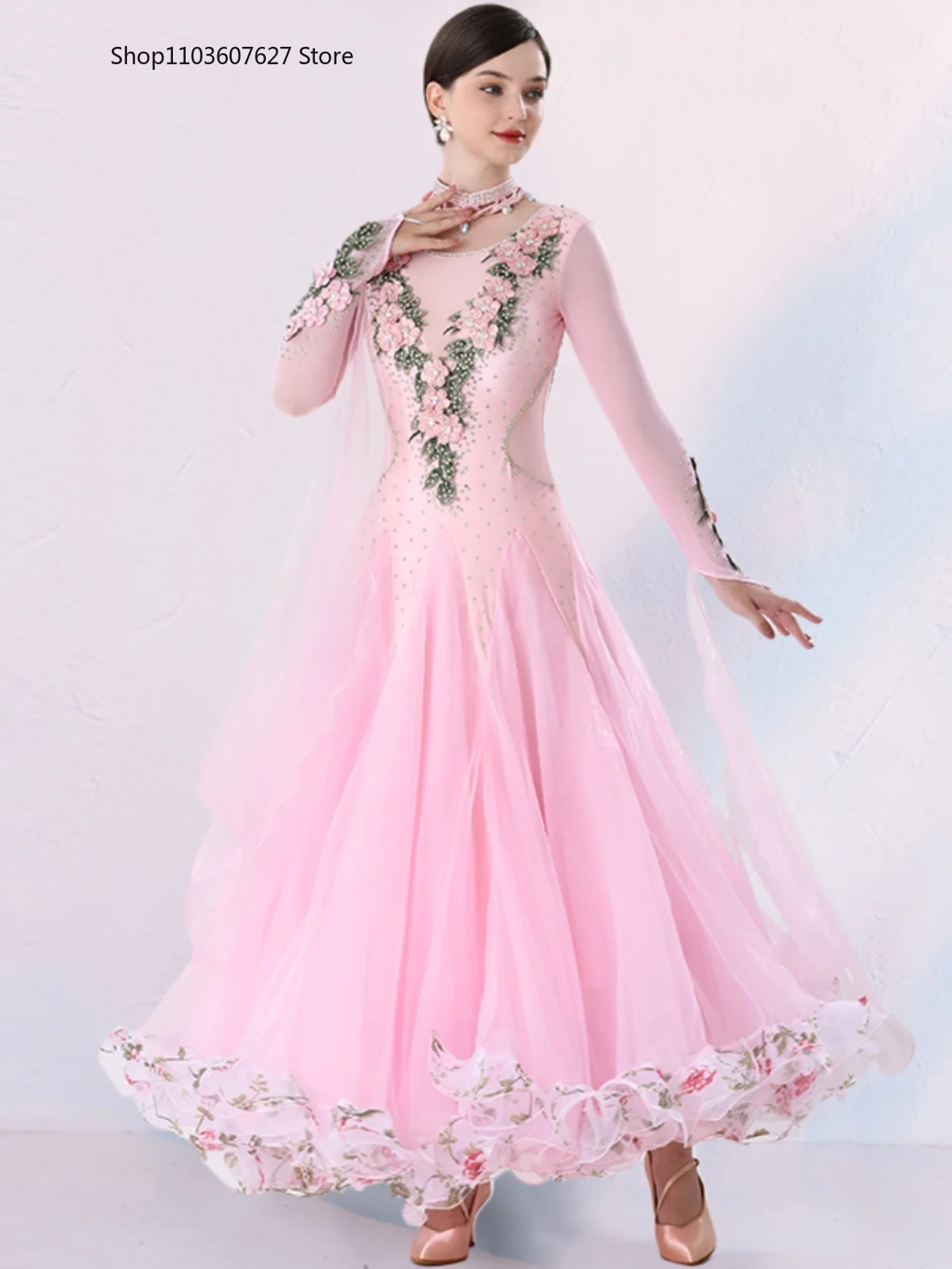 Modern dance new dress ballroom dance professional competition suit waltz advanced dance dress performance suit