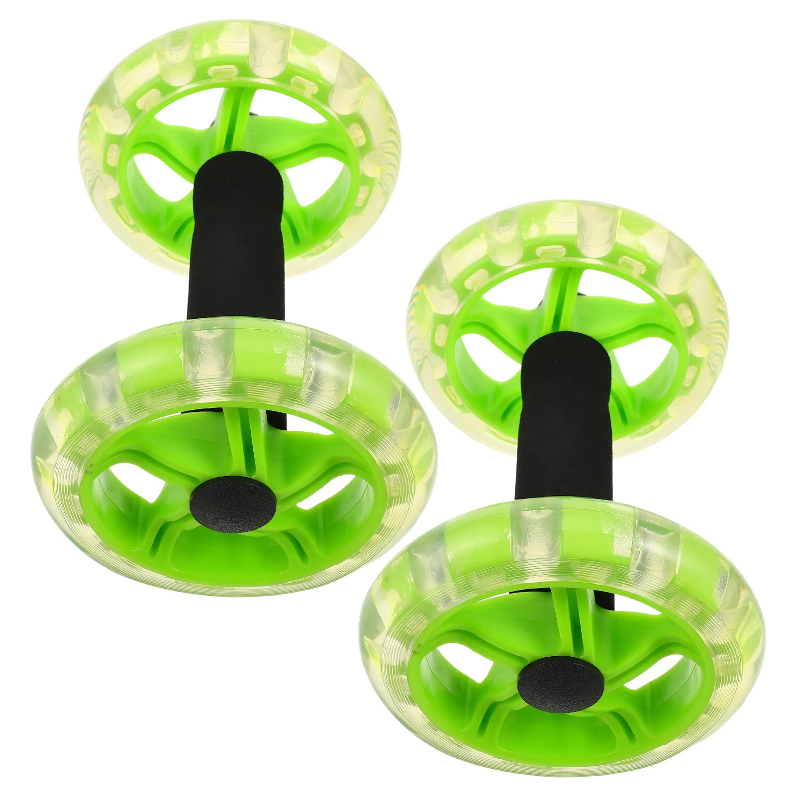 1Pair Core ABS Roller Ab Wheel Double Wheel Abdominal Workout Equipment Stability Trainer Home Use Roller for ABS