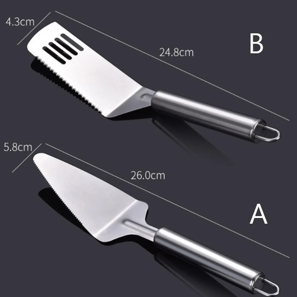 Stainless Steel Blade Pastry Kitchen Baking Tool Cake Cutter Pizza Spatula Pie Server