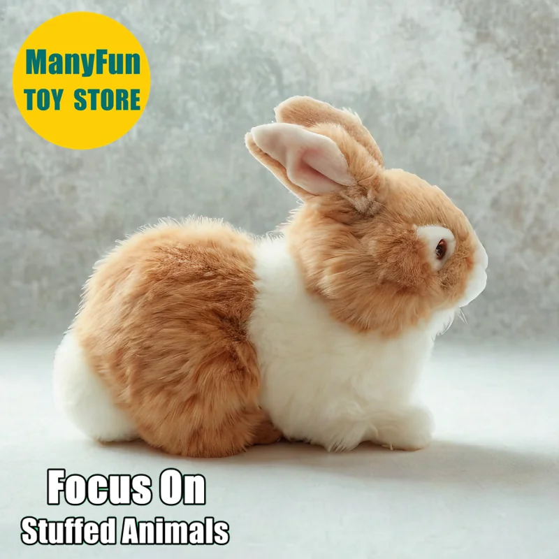 

Realistic Dutch Bunny High Fidelity Cute Rabbit Plushie Rabbits Plush Toys Lifelike Animals Simulation Stuffed Doll Toy Gifts
