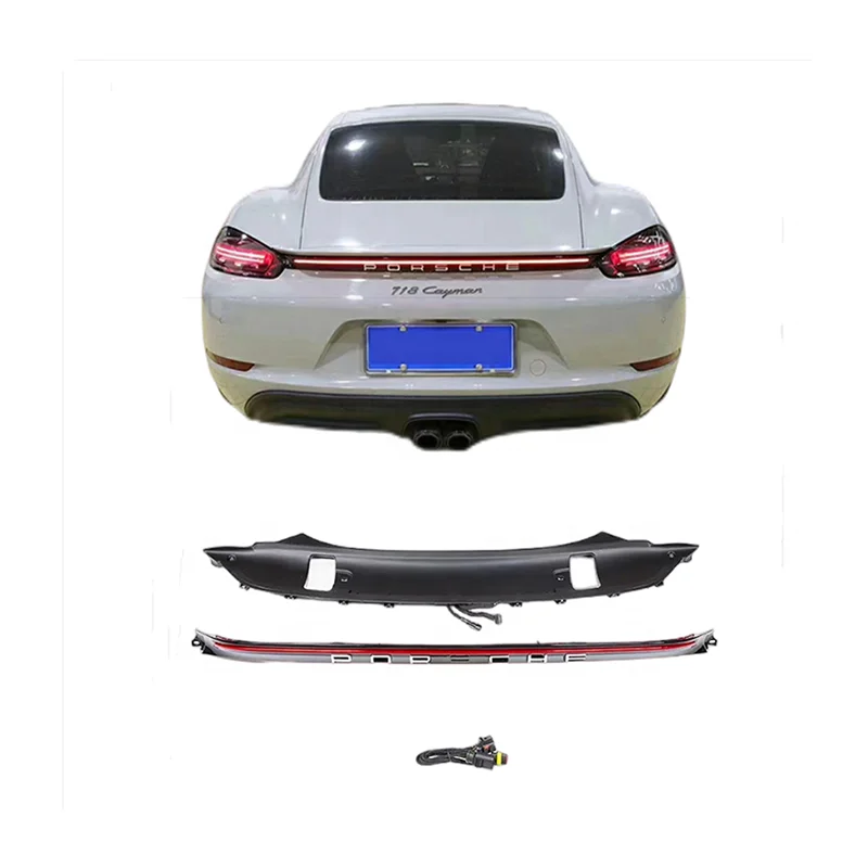 Tail Light For Porsche Cayman Boxster 718 Through LED Taillight Modified LED Rear Water Light Upgrade 982 807 417 2016-2021