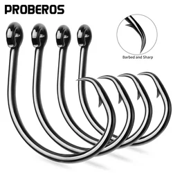 10pcs Circle Barbed Octopus Hooks Super pulling force High Carbon Steel Strong Offset Hooks For Catfish Freshwater Size 1#-10/0#