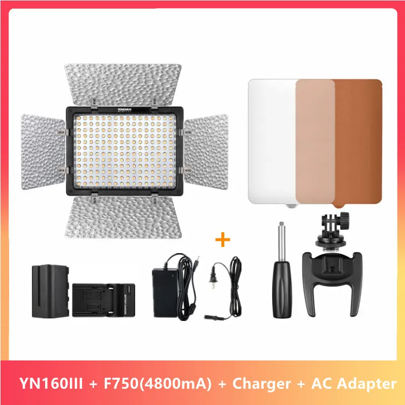YONGNUO YN160III YN160 III 3200-5500K LED Video Light Studio Kit Photography Selfie Fill Light Lighting for Digital Camera image 3