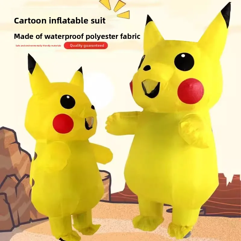

Pikachu Cartoon Inflatable Costume Cosplay for Adult Kids Thanksgiving Christmas Party Festival Stage Children Clothing Clothes