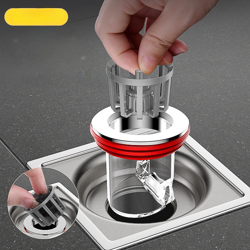 1pc Anti Odor Cover for Bathroom Sink and Shower Drain, Sealed with Silicone and Plastic To Prevent Odor Return, Easy To Install