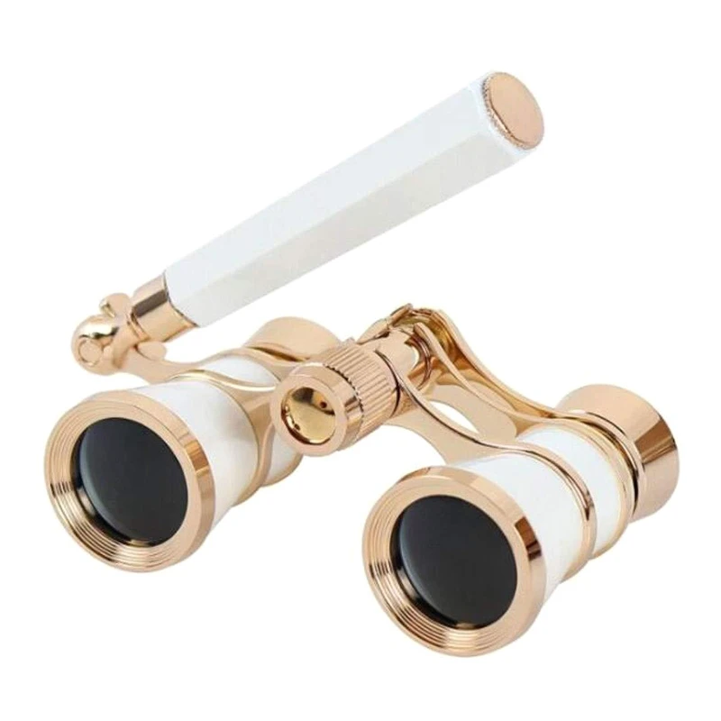 3X25 Opera Glasses Binoculars Theater Glasses Mini Binocular Compact Lightweight with Handle for Adults Kids Women Gift