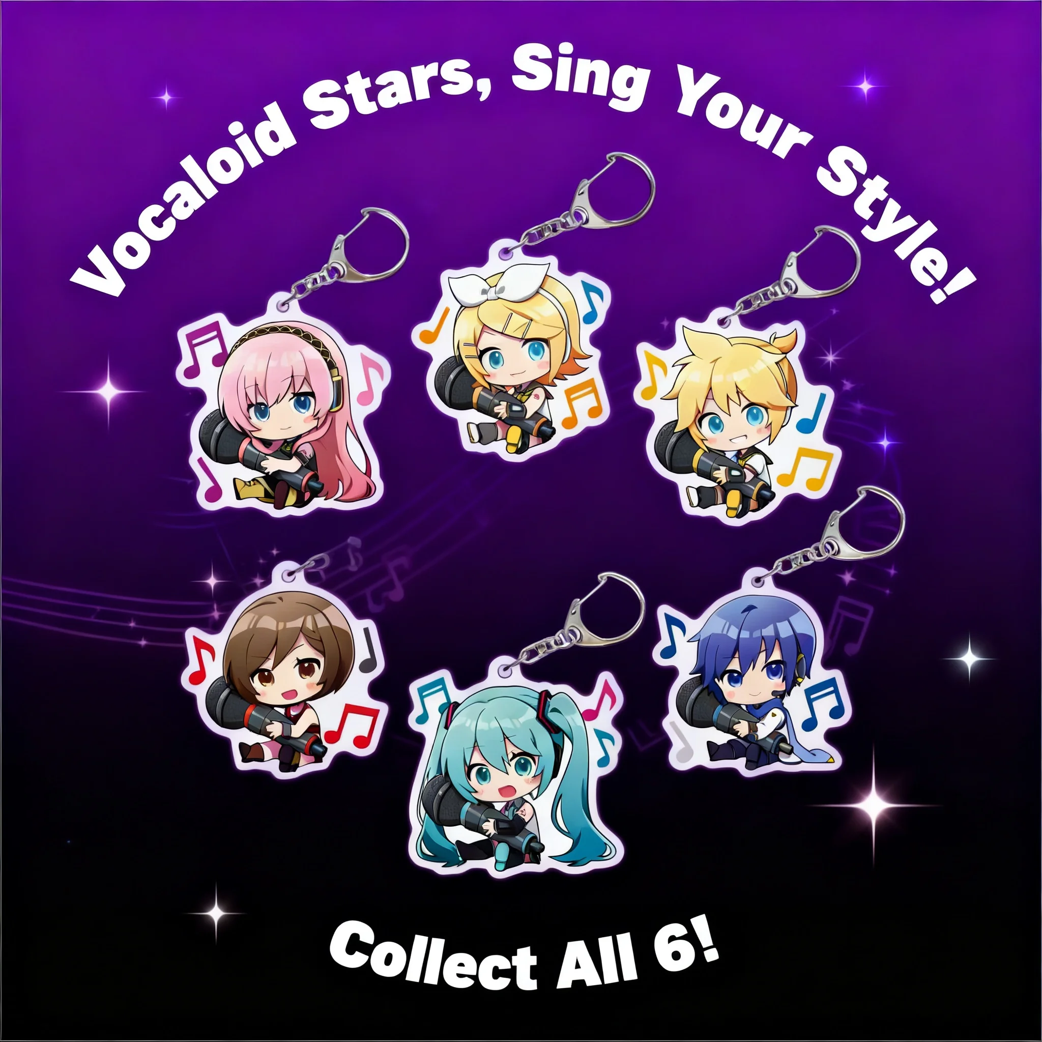 

Miku Hatsune Keychain Accessory Acrylic Stand Luka Megurine Rin Kagamine Pendant Anime Figure Decoration Collectible Gift for