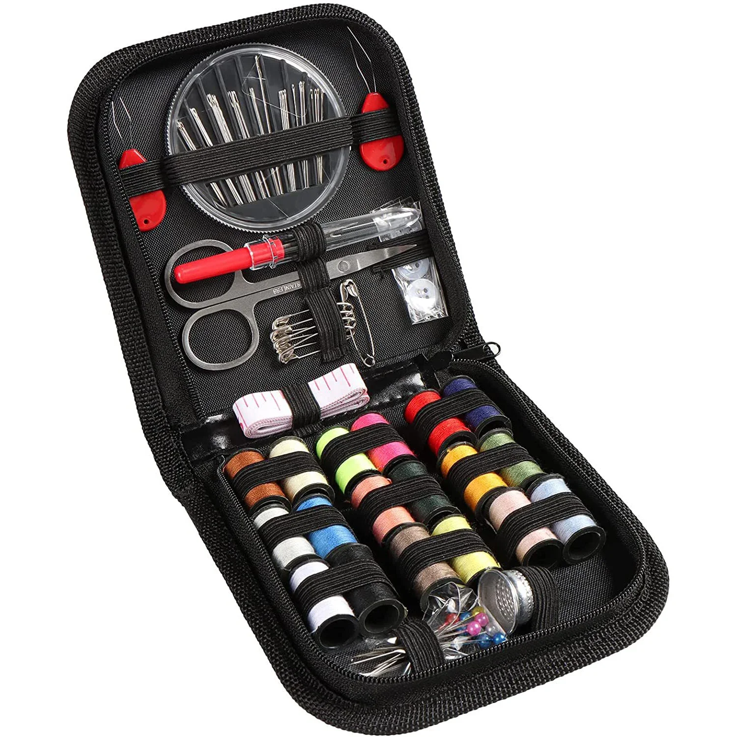 CANBOUN 1 Set Portable Household Sewing Kit Box DIY Embroidery Handwork Tool Needles Thread Scissor Set Home Supplies Travel Acc