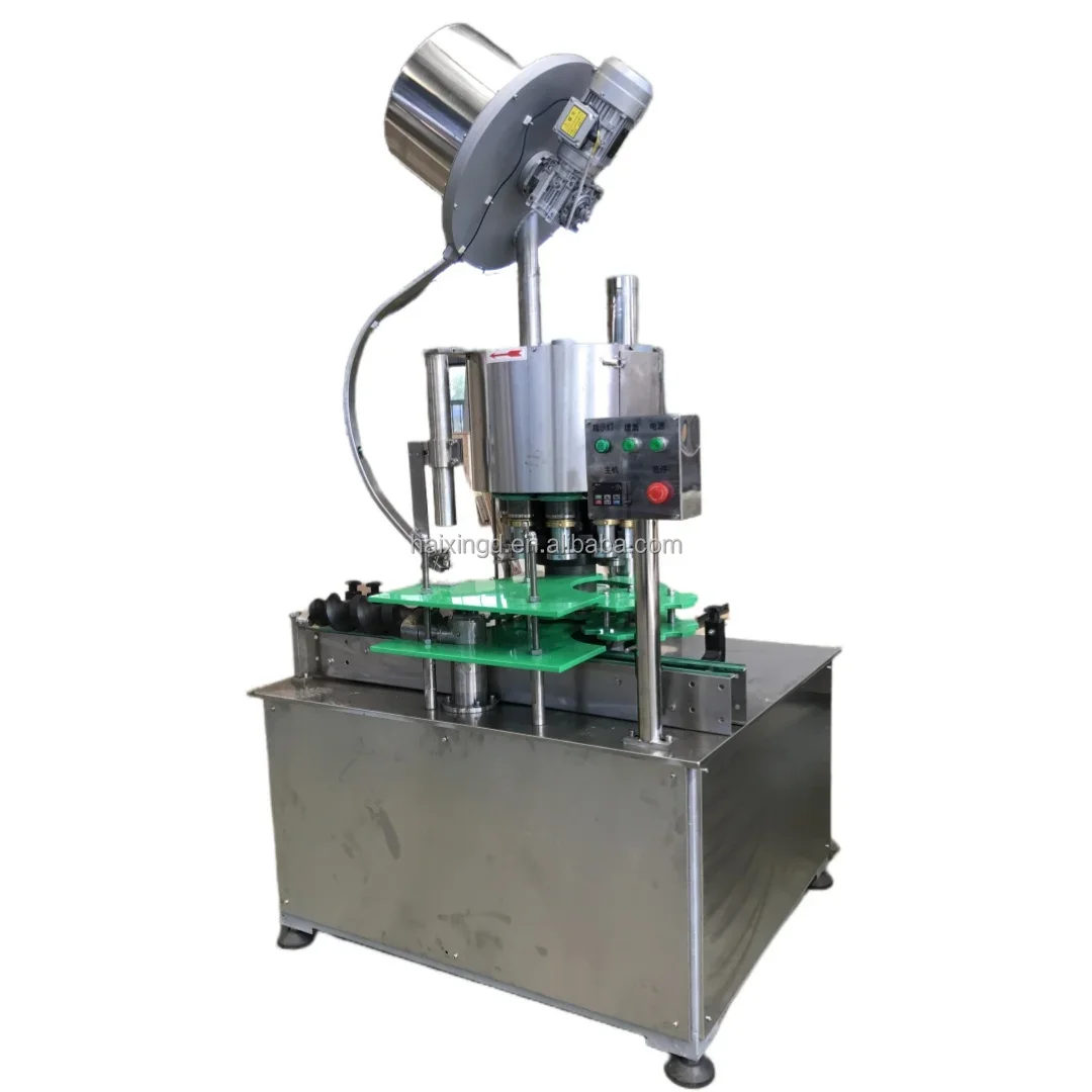 Beer Soda Beverage Perfume Juice Champagne Spirit Glass Aluminum Bottle Cap Crown Screw Press Lid Sealing Capping Machine
