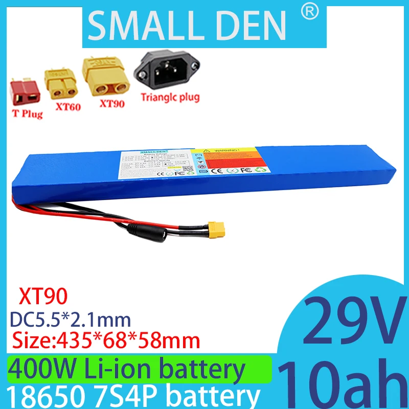 

29V 10ah 7S3P 200W-400W 18650 rechargeable lithium-ion battery pack, solar 15A built-in intelligent BMS protection board