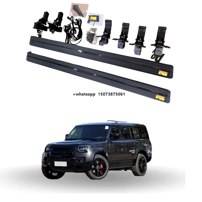 YIMU Aluminum Alloy Automatic Electric Side Pedal Running Board Body Parts for  Defender 130