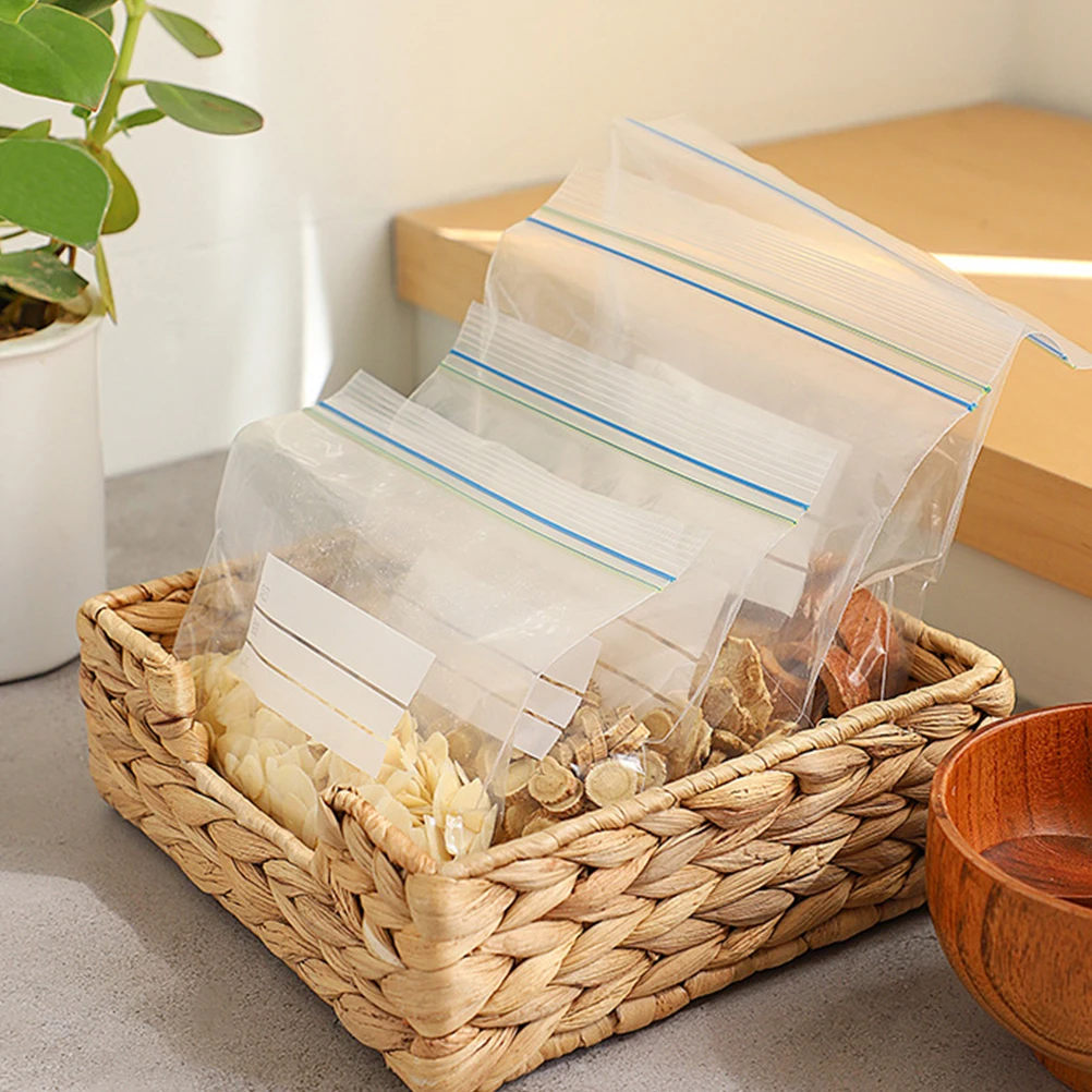 

60 Pcs PE Material Safe Washable Fridge Vegetable Fridge Bags Fruit Storage Bags Vegetable Bag Zipper Container