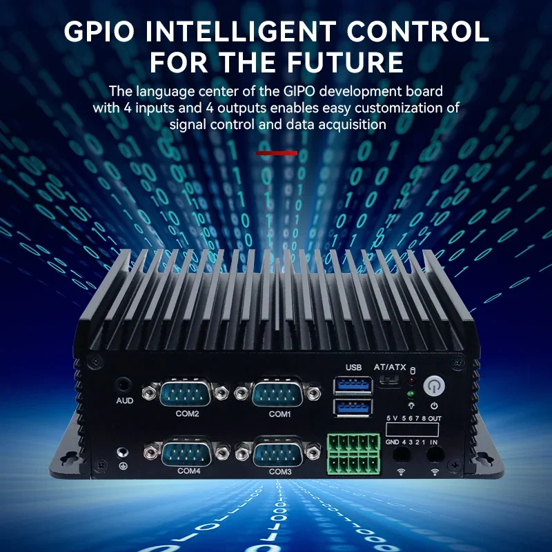 Fanless Mini PC Intel Core i5-6300U with Dual Gigabit LAN VGA Output and M.2 SSD for Industrial Applications