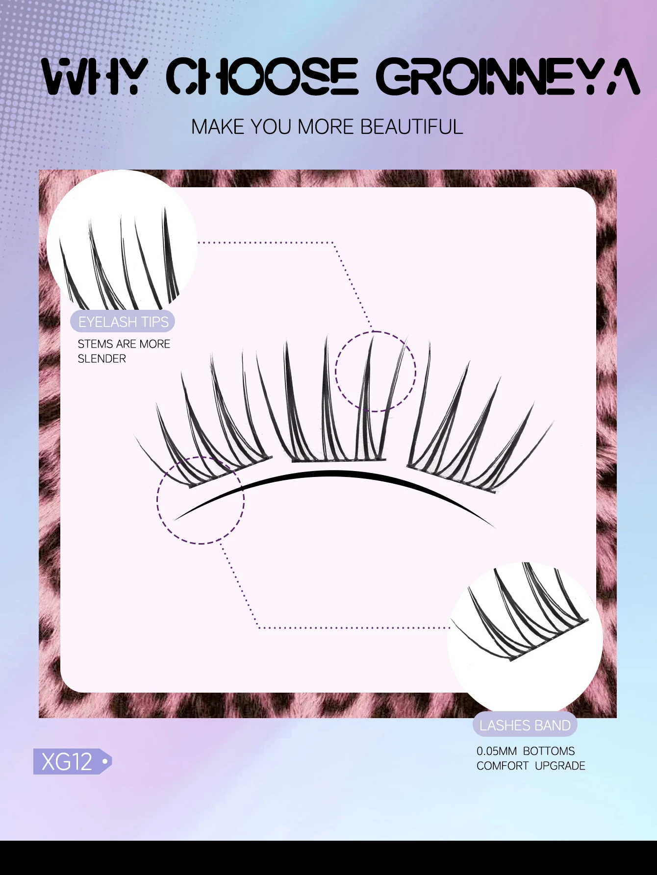 GROINNEYA Lash Clusters K Pop Liz เลือก DIY Lashes Kit สําหรับปรับแต่ง Volume & Natural Look สร้างการแต่งหน้า Idol-Eye ของคุณเอง