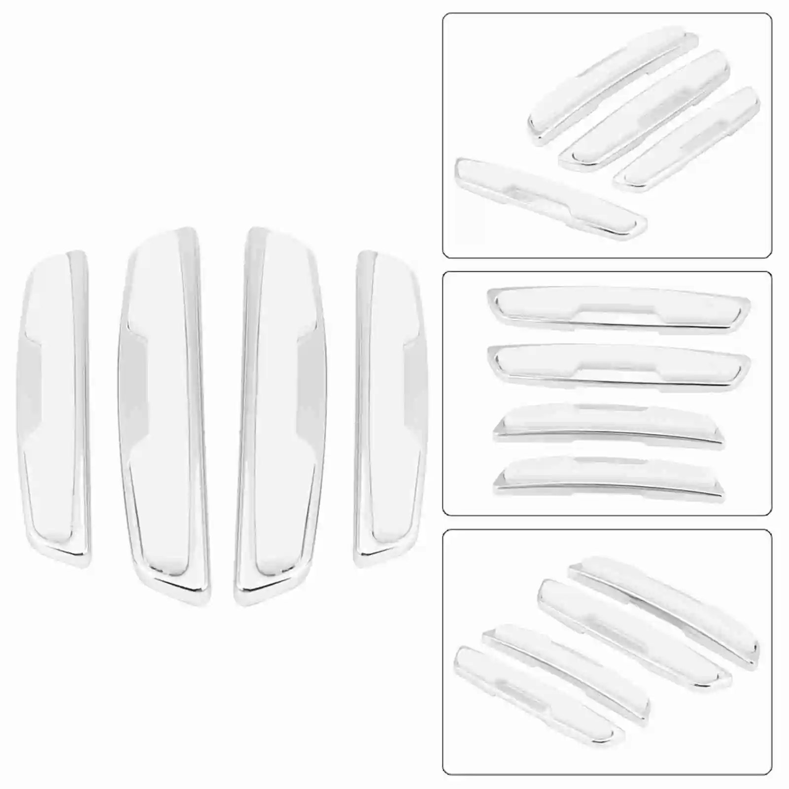 White Universal Car Door Side Protector Bumper Strips Anti Collision Guard Stickers Auto Door Edge Anti-scratch Protection Bar