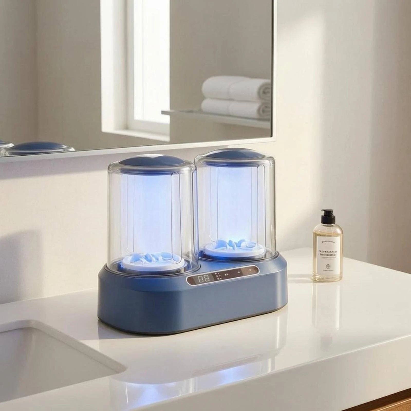 Underwear Washer Wireless Sock Washing Machine Twin-Tub Tub Washer No Installation Laundry Appliance Portable for Dorm Room