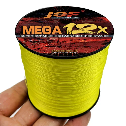 Imagen 1 del producto JOF-sedal de pesca 12X, 500M, 1000M, 12 hebras, hilo trenzado, multifilamento de PE para pesca en el mar, 25-120LB, 0,16 MM-0,55 MM, océano