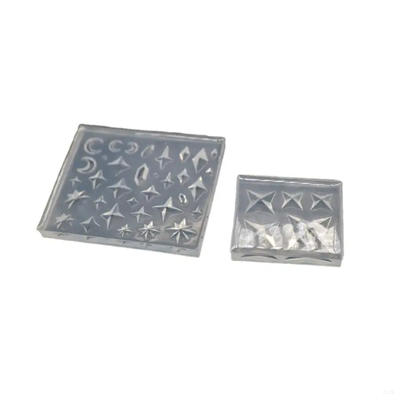 41XB 2Pcs/Set Versatile Silicone Casting Mold Diamond Shaped Stones Mold Versatile Ornaments Mould Jewelry Making Tool