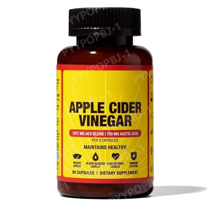 

Apple Cider Vinegar Capsules with B-12 Vitamins 90 Capsules Weight Management Helps Generate Energy At Cellular Level