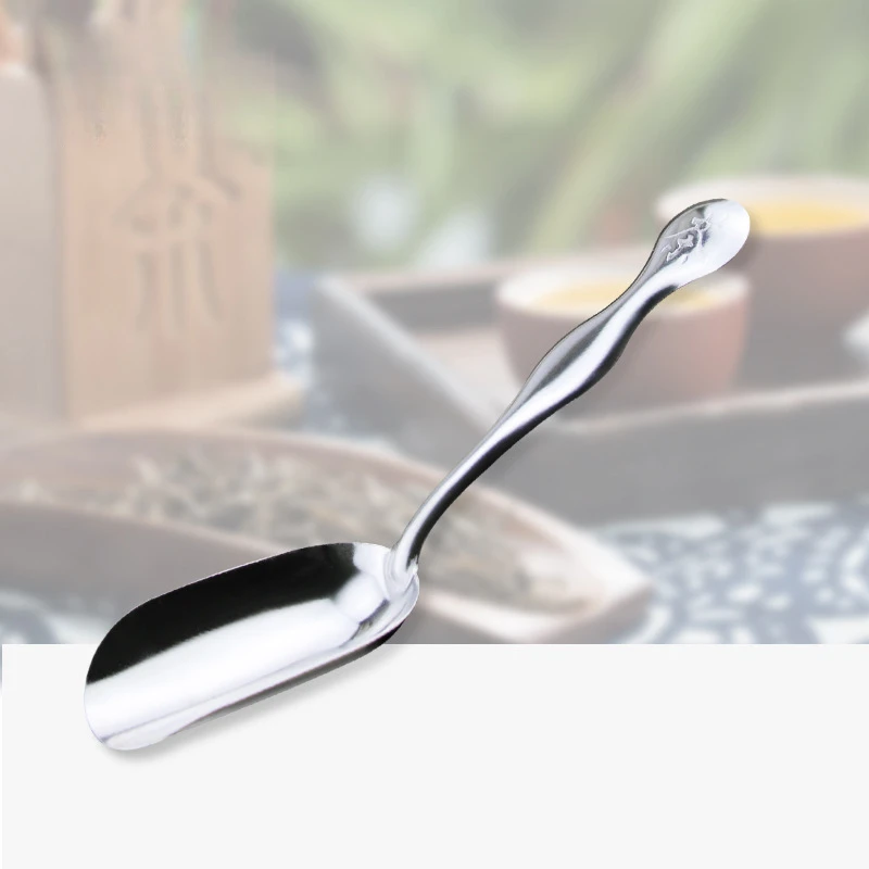 

Measuring Shovel Spoon Stainless Steel Vintage Loose Leaf Tea Scoop Coffee Bean Scooper Long Handle Teaspoon For Kitchen Sugar