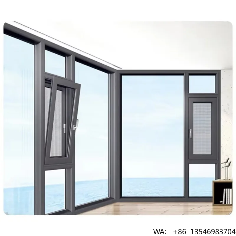 Custom RDYC Windows Frame Reinforced with Double Angle Bar Aluminum Alloy Sliding Window with Heat Insulation for Kenya