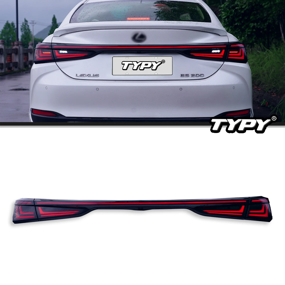 

TYPY LED Through Tail Lights For Lexus ES ES200 19-24 to 2025 Style Full LED DRL Car Taillights Assembly Signal Auto Accessories