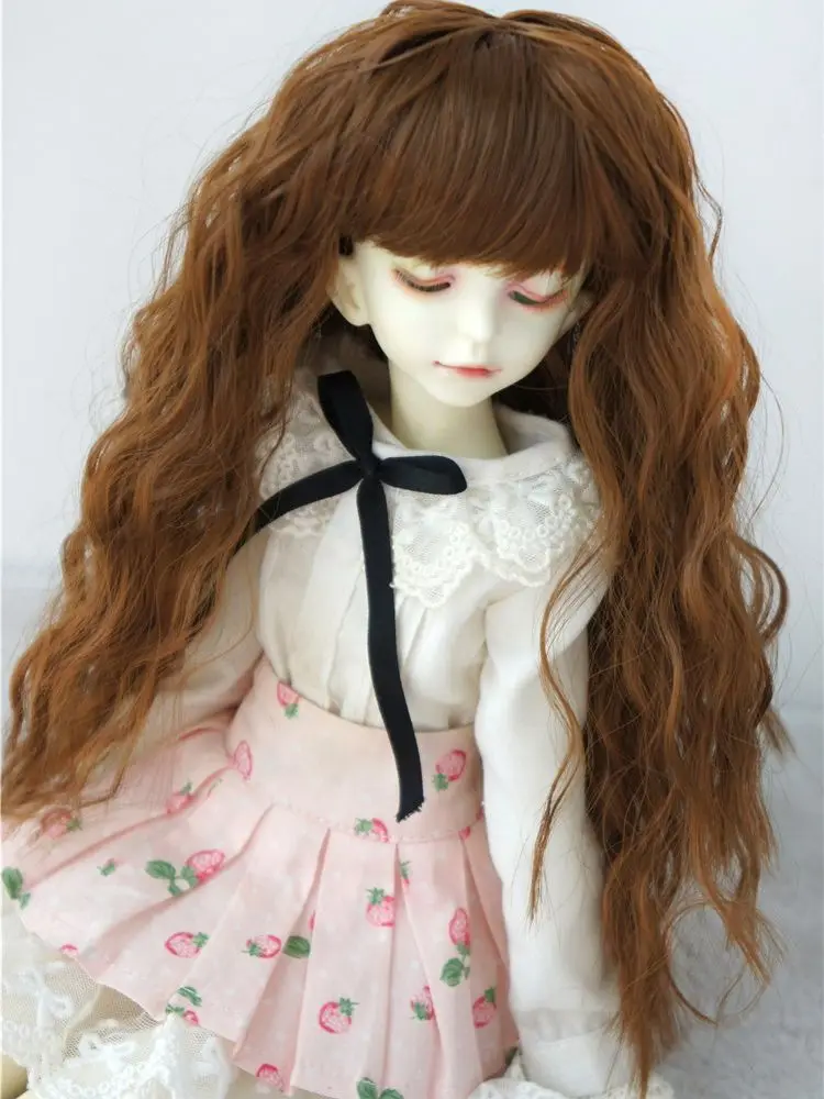 JD223  1/12 1/6 1/4 1/3 Heat Resistance Fiber BJD Wigs Curly Doll Hair Suit For All Sizes Doll Top Sale Doll Wig Free Shipping