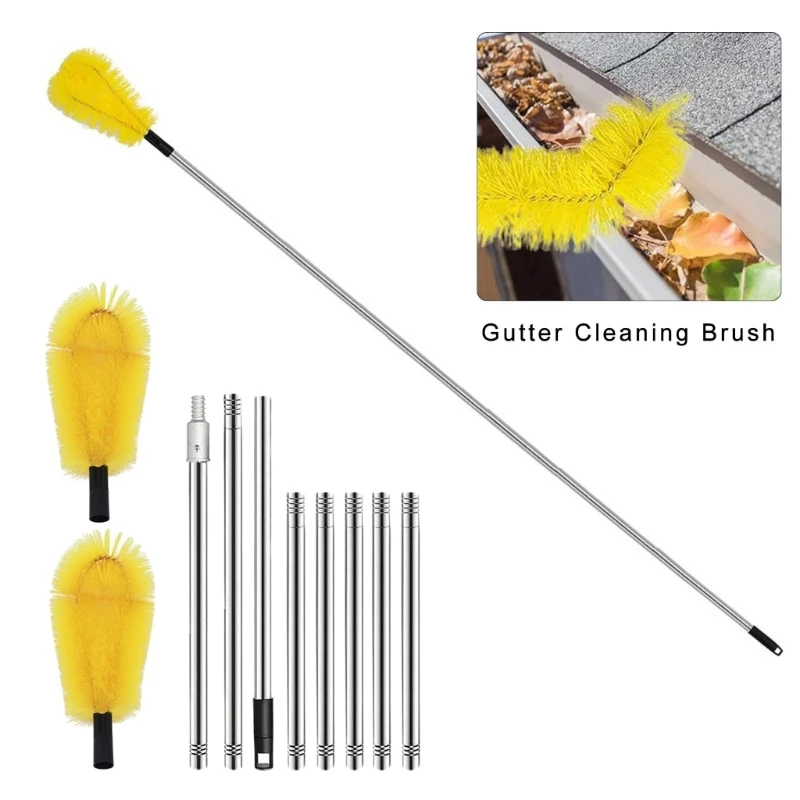 Gutter Cleaning Tool from the Ground for Cleaning Leaves and Debris Gutter Cleaning Tool Gutter Guard Cleaning Brush Dropship