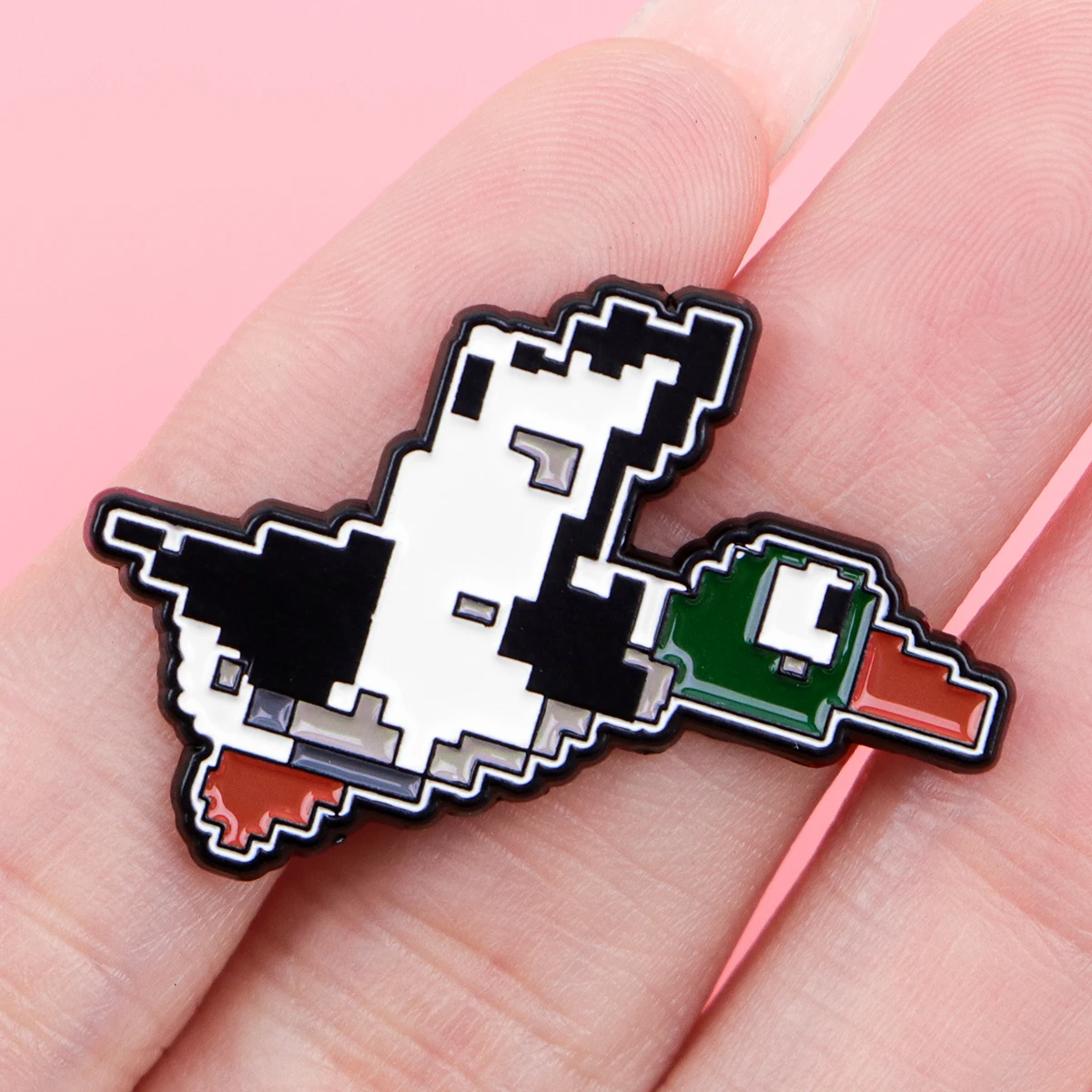 Pixel Duck Enamel Pins Funny Character Brooches Badge Lapel Pin For Backpack Clothes Accessories Animal Jewelry Birthday Gifts