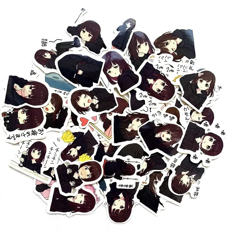 1Sets=39PCS Japanese and Korean Girl Hand Accountant Stickers Stationery Diary Computer PVC Stickers