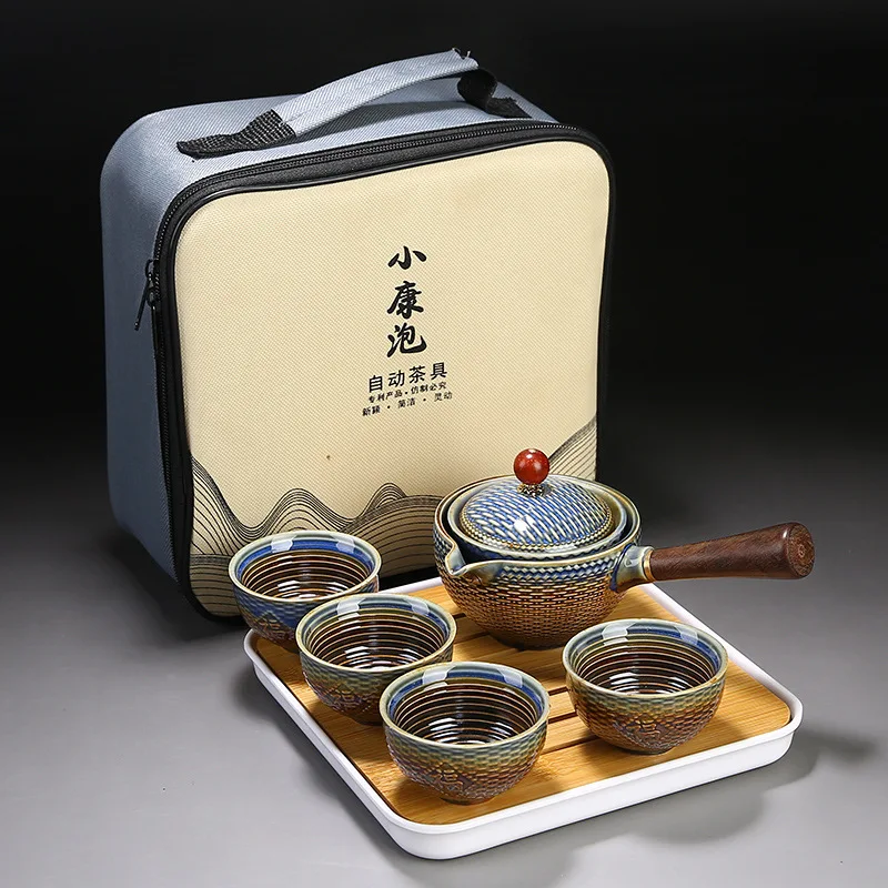 Tea set Small set Lazy automatic tea making artifact  pot Portable travel set Household Japanese simple