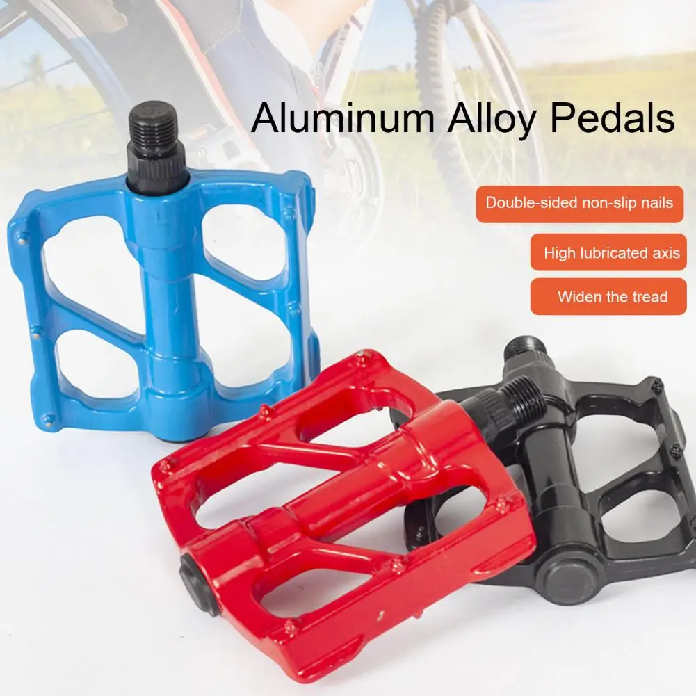 

Bike Pedals High Strength Hollow-out Design Wide Compatibility 3 Sealed Bearings Bicycle Flat Pedals Bicycle Pedals Accessories