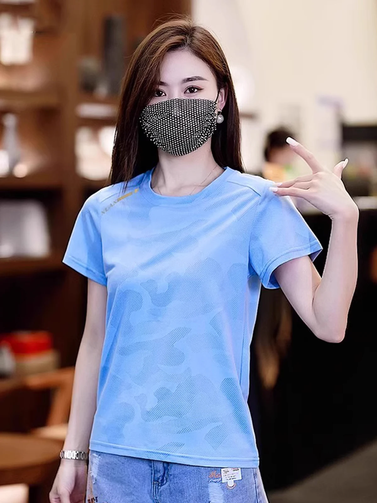 

Летняя женская футболка с коротким рукавом, быстросохнущая, свободного кроя, больших размеров, для занятий спортом на открытом воздухе, бега, дышащая, скрывающая недостатки фигуры