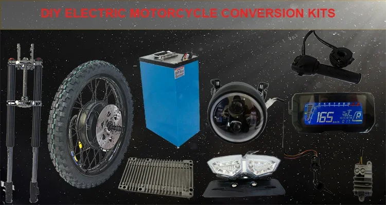 72v Rear Electric Motorcycle Motor Conversion Kit 6000/8000 Watt E Motorcycle Hub Motor Kit 80km/h