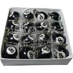 Creative Billiard Pool Keychain Table Ball Key Ring Lucky Black No.8 Key Chain Key Rings Resin Ball Jewelry Accessories Gifts