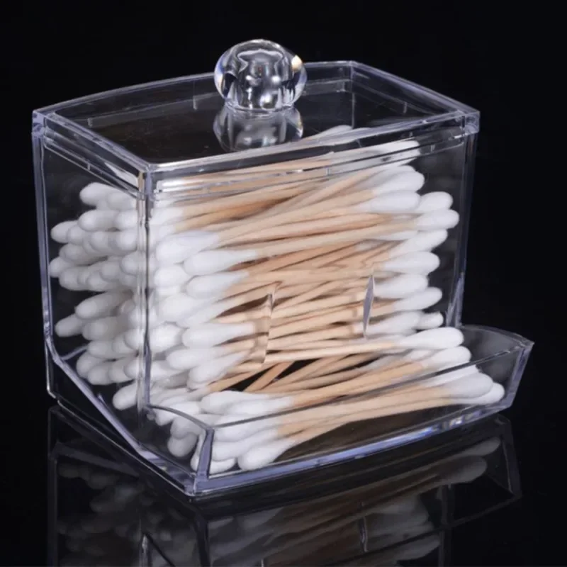 

Cotton Swab Storage Box Toothpick Storage Box Makeup Pen Storage Organizers Transparent Dustproof Box Home Organization