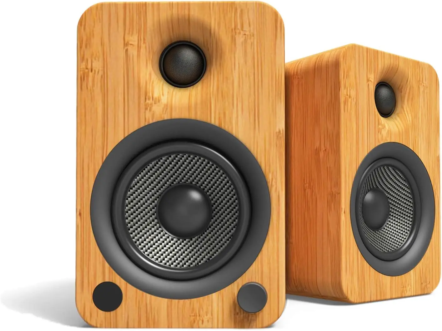 YU4BAMBOO Powered Speakers with Bluetooth and Built-in Phono Preamp  Auto Standby and Startup Remote Included