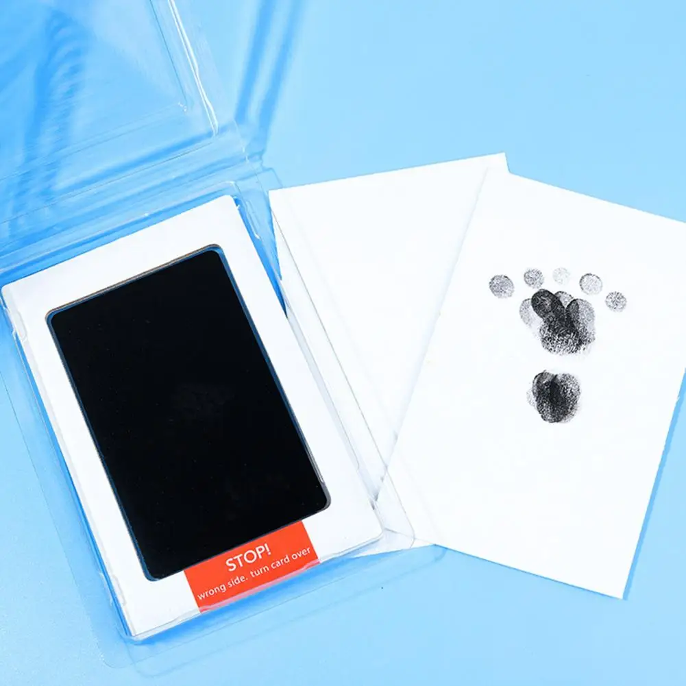 Ink Pad for Pet Paw Prints Clean Touch Ink Pad for Baby Handprints Baby Hand Footprint Kit with Non-stick Paw Print for Dogs