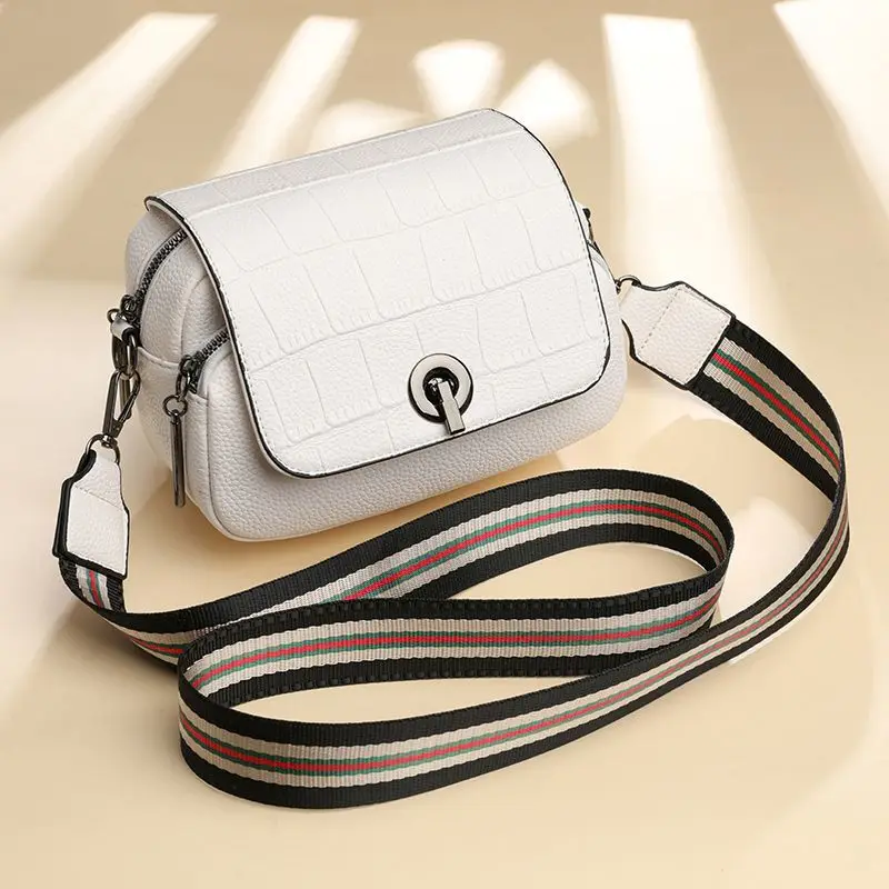 

New Fashion Trendy Retro Messenger Bag Soft Leather Shoulder Bag High-end Casual Versatile Small Handbag High Appearance Level