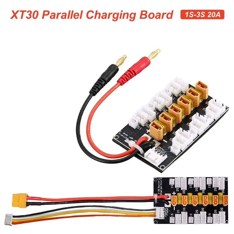 

XT30 Plug Lipo Battery Parallel Charging Board 1S-3S for RC Racing Drone Car IMAX B6 Balance Charge Parts