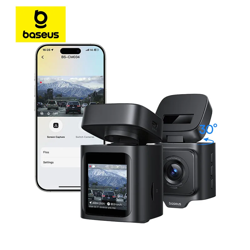 Baseus VD1 4K Dash Cam avant UHD caméra de voiture Vision nocturne GPS intégré ADAS voiture DVR 140FOV enregistreur vidéo à vue réglable